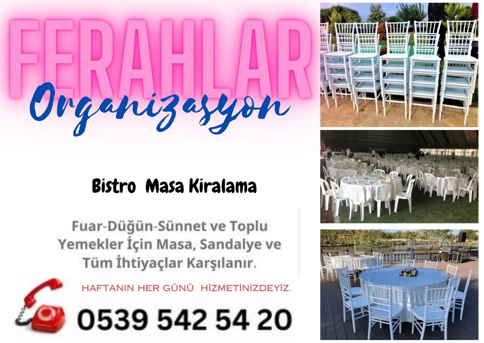 Selçuklu Masa Sandalye Kiralama